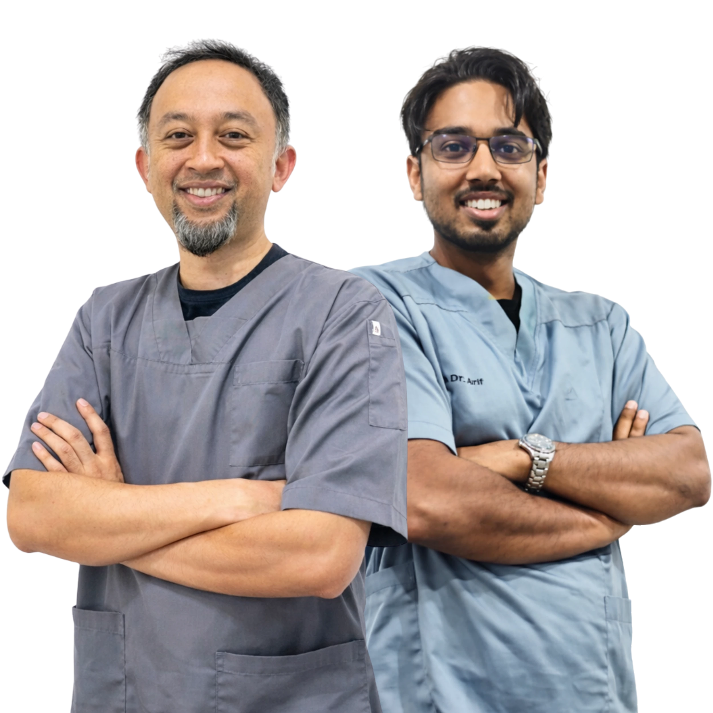 Depan: Dr. Megat, Belakang: Dr. Syed
